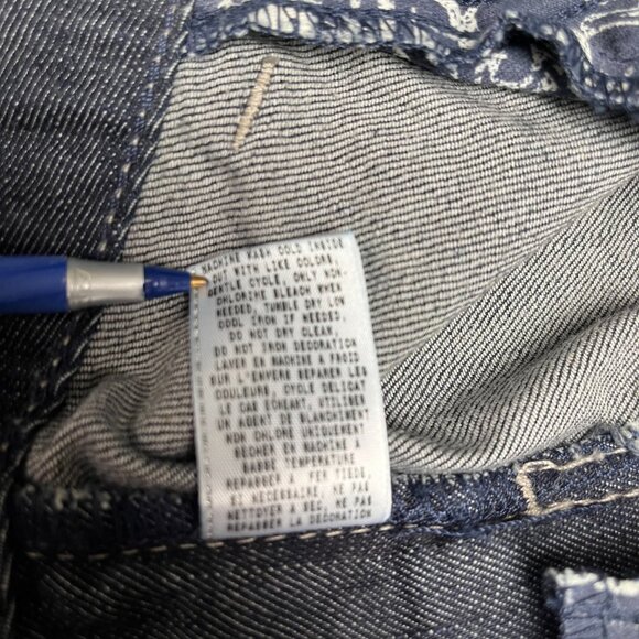 Guess Jeans Women Size 32 Daredevil Skinny Leg Dark Blue Wash Embellished - Picture 9 of 16